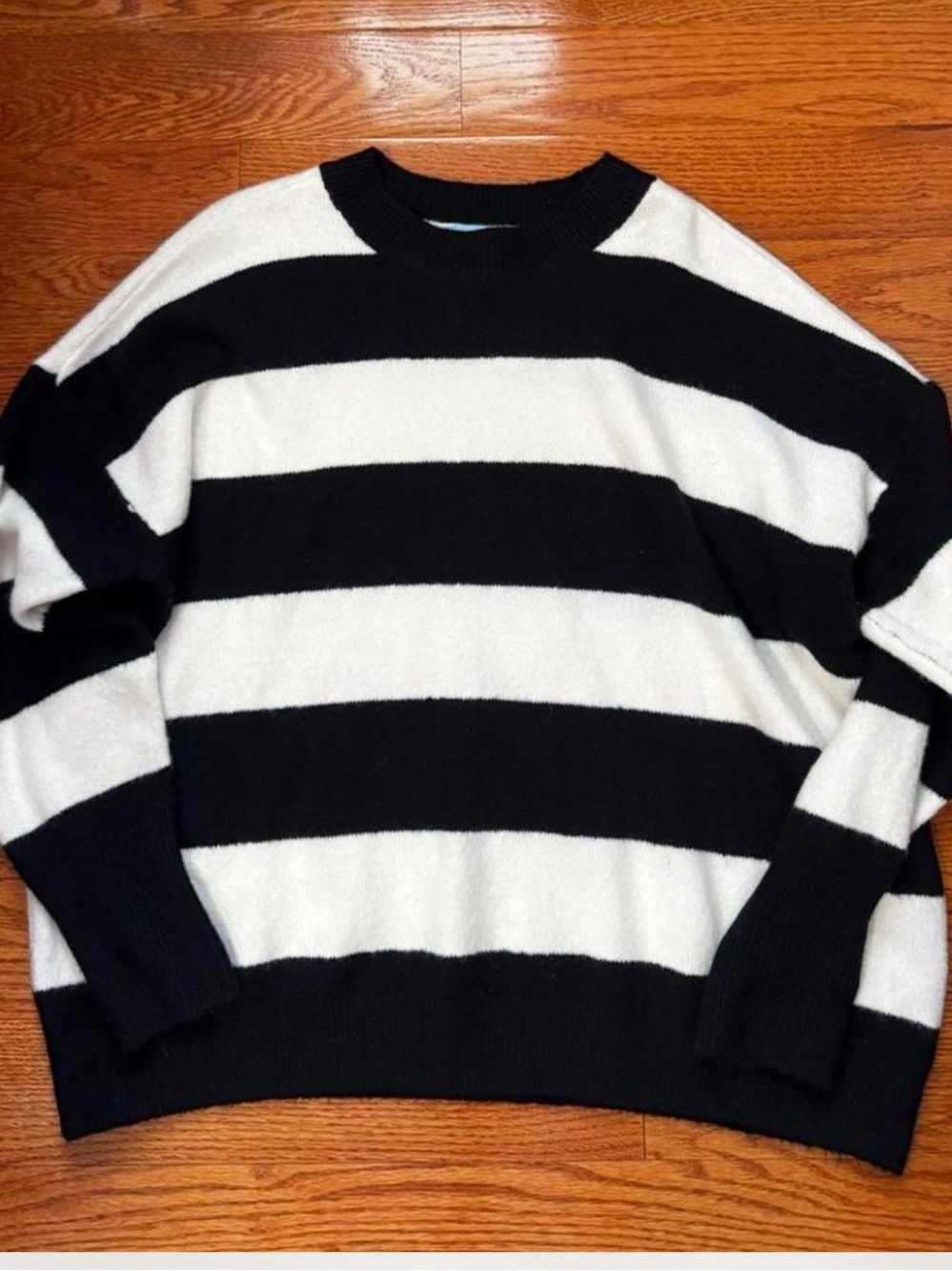 Cece crewneck striped sweater size small MSRP $79 preppy